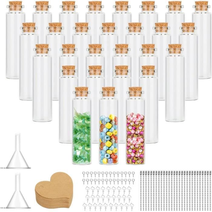 Lot De 12 Petites Bouteilles à Souhaits En Verre - Accessoire Déco, Bricolage, Loisirs Créatifs