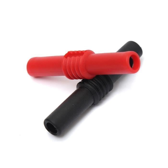 Câbles De Test Banane Rouge Et Noir - 2 X 4mm Avec Fiches Banane - Longueur ~103 Cm - Pour Multimètre, Tests électroniques, Connexion Haut-parleurs