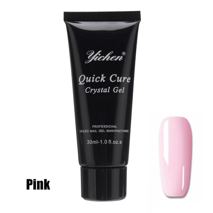 T4w Manucure Faux Ongles A Coller Gel Uv Capsule De Constructeur Extension Rose