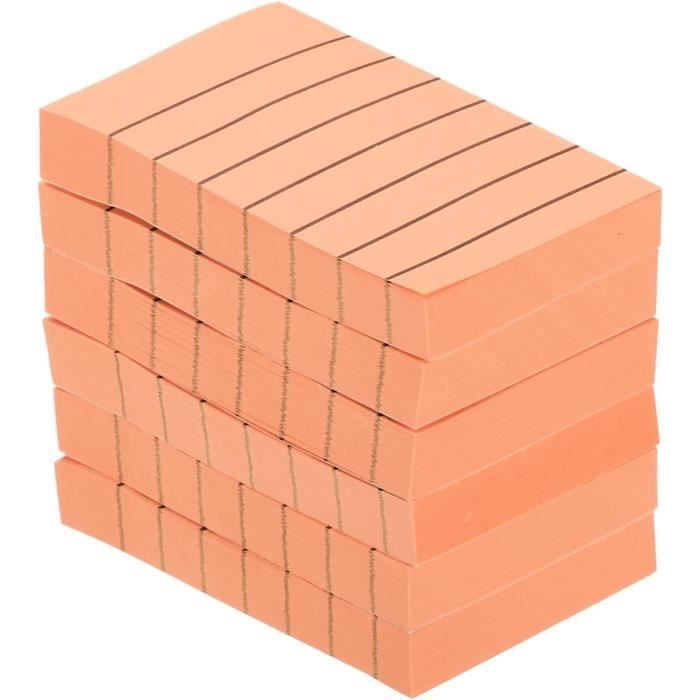 Lot De 6 Blocs De Notes Autocollantes Fluorescentes Lignées De 7,6 Cm ...