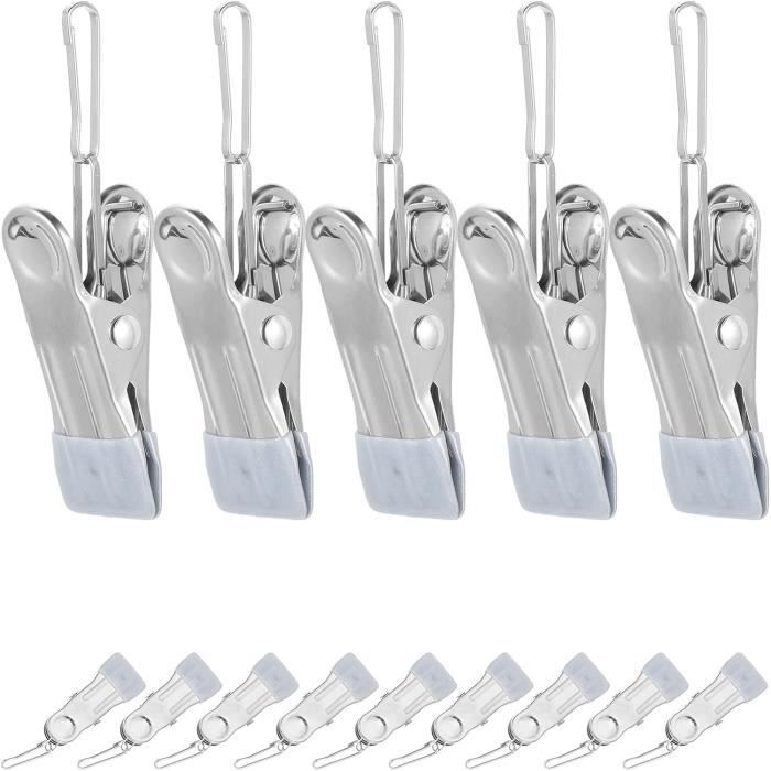 Lot De 40 Crochets à Linge En Acier Inoxydable | Pinces Antidérapantes Pour Cintre, Bottes, Pantalons - 2