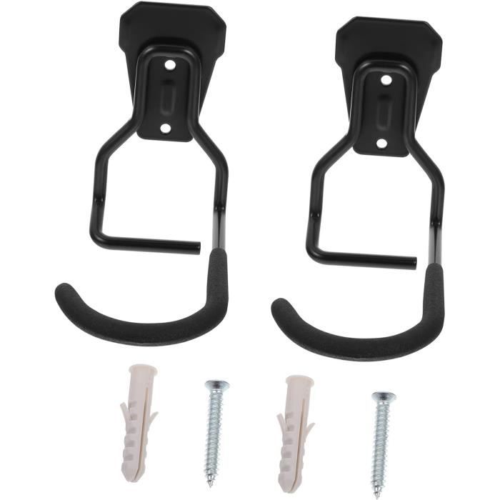 Crochet Mural BBB Pour Rangement Vélo (VTT/route) - Aluminium, Capacité 15kg, Design Moderne Argent/noir