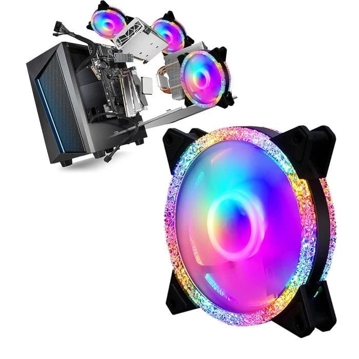 Uonlytech Lot De 2 Ventilateurs De Refroidissement USB à LED RVB Ultra