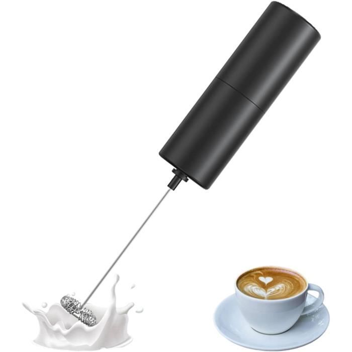 Mousseur à Lait Électrique,Mousseur De Lait Rechargeable USB Et Mini Fouet Electrique Melangeur Acier Inoxydablenoir 92965032
