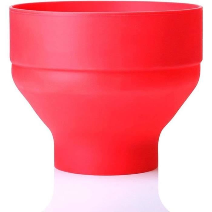 Grand Récipient à Pop-Corn Pliable Silicone Avec Couvercle - Micro-Ondes Sans BPA Maison & Fête
