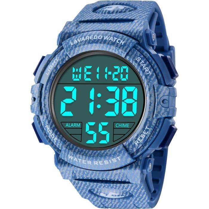 Cadran De Montre Technos Alarmdate Bleu Galbé 28 Mm - Neuf Sans Boîte