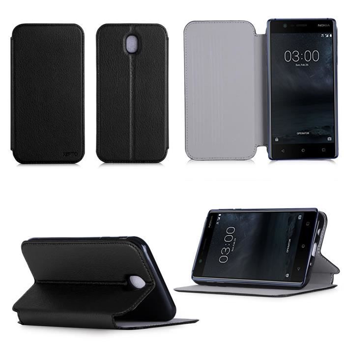 Etui coque Nokia 3 4G noir Housse pochette
