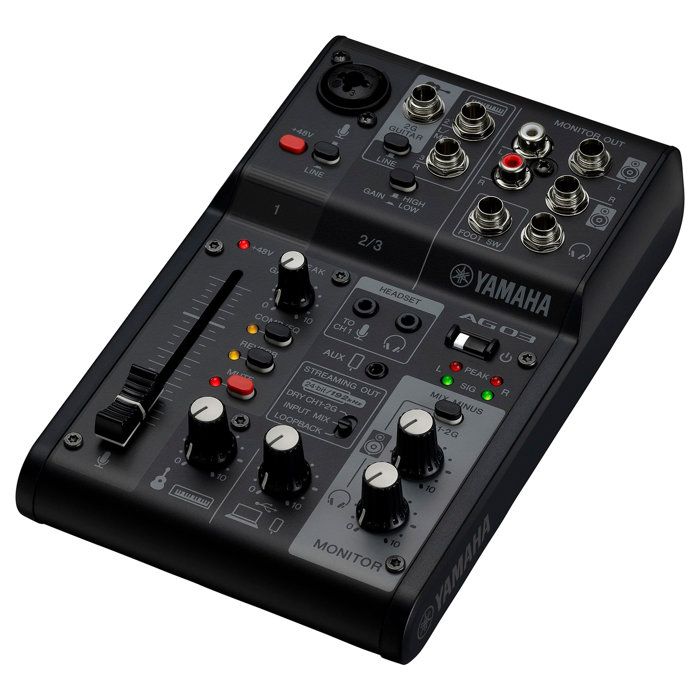 Yamaha AG03MK2B table de mixage live streaming - vue 7