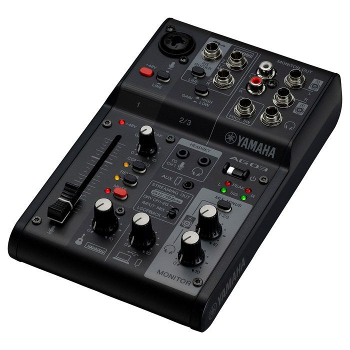 Yamaha AG03 MK2 - Console de mixage 3 voies USB - Noire