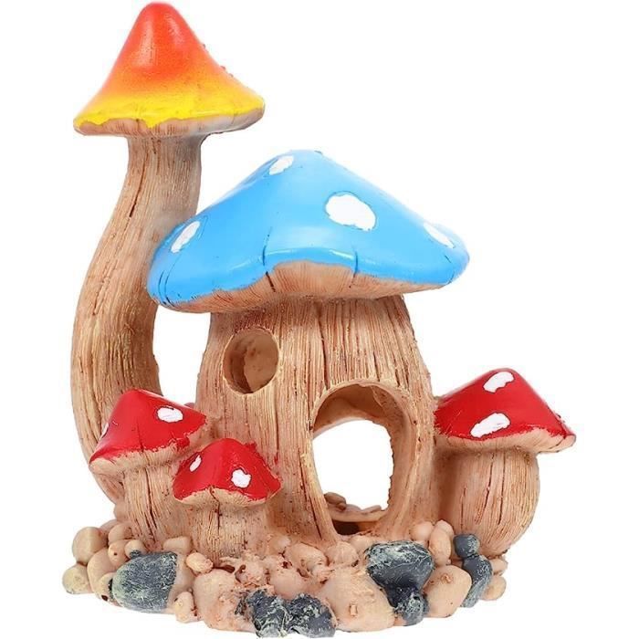 Comparer les prix de Ornement d'aquarium - Artificiel Résine Aquariums champignonnière colorée Ornement Aménagement Paysager Décor