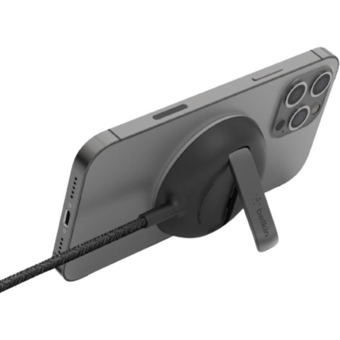 Chargeur Sans Fil Portable Belkin MagSafe - Charge Rapide 15W - Support Intégré - Câble 2m - Compatible IPhone