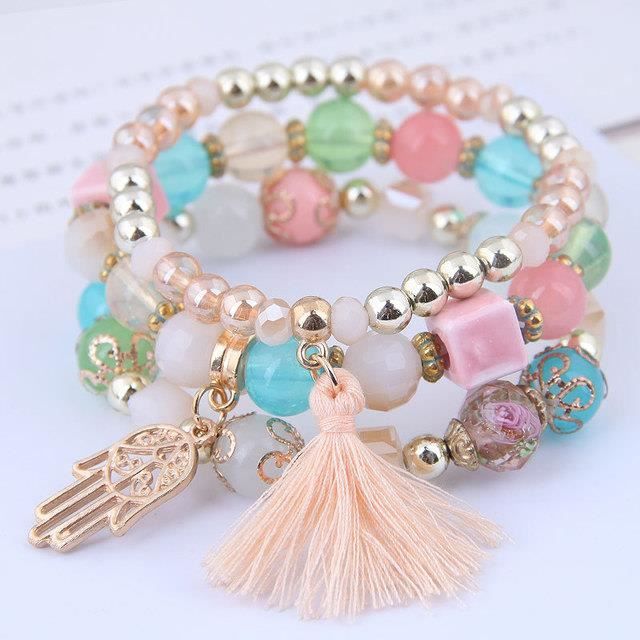 Bracelet Vintage Doré à Motifs Maillons Et Pampille Ancre - Style Bijou Fantaisie Déco