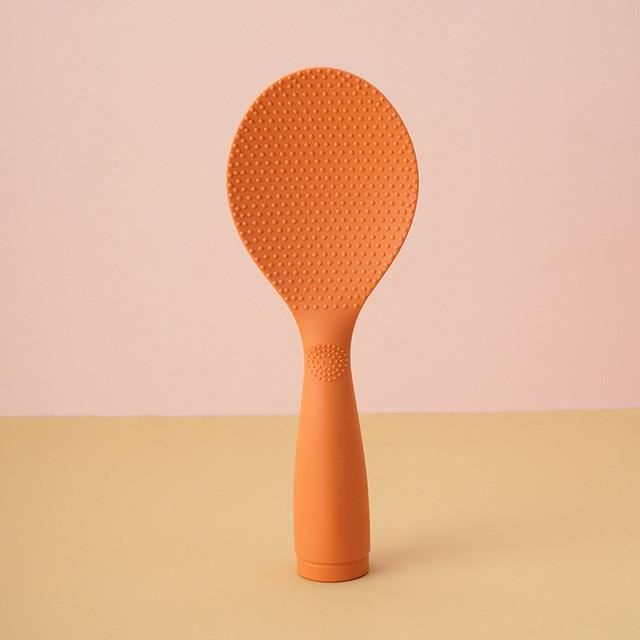 Cuillère à Riz En Silicone Breeshy - Couleur Vert Lait, Manche En Bois - Anti-adhésive, Ne Raye Pas Les Poêles - Pour Cuiseur à Riz Et Casseroles - 4