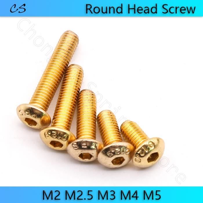 Vis M3x5mm Tête Ronde 50 Pièces - Neuf Pour Bricolage Fixation Métal