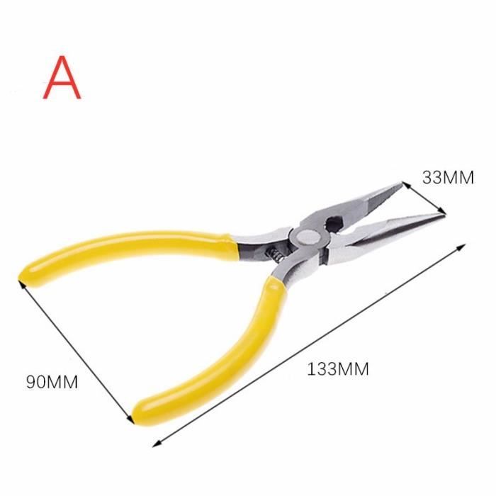 MMOBIEL Lot De 4 Pinces à Bijoux Pour La Fabrication De Bijoux, Aiguille/long/bec De Chaîne, Coupe-fil, Outils D'artisanat Pour La Réparation De Bijoux, Les Perles, L'emballage De Fils, Les Loisirs