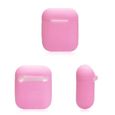 Coque Silicone pour AirPods 2 APPLE Boitier de Charge Grip Housse Protection (ROSE)-1