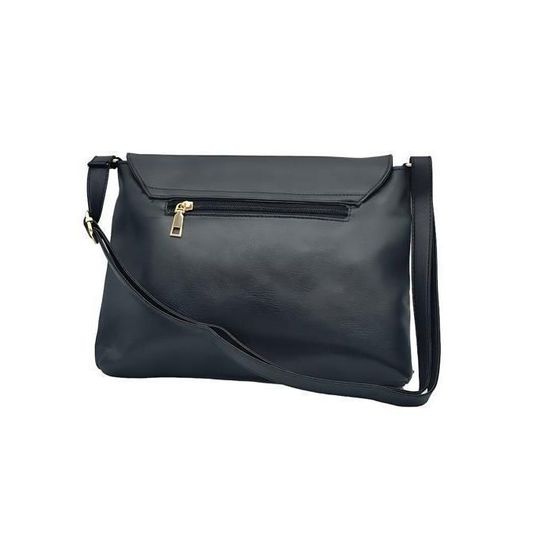 Sac à Main Femme Cuir Noir – Grand Volume, Porté épaule, Trapèze, Made In France