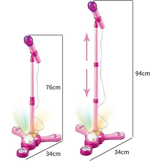Gralal Cadeau Fille Karaoke Enfant 2 Micros Sans Fil Micro Jouet An 3-12 Ans