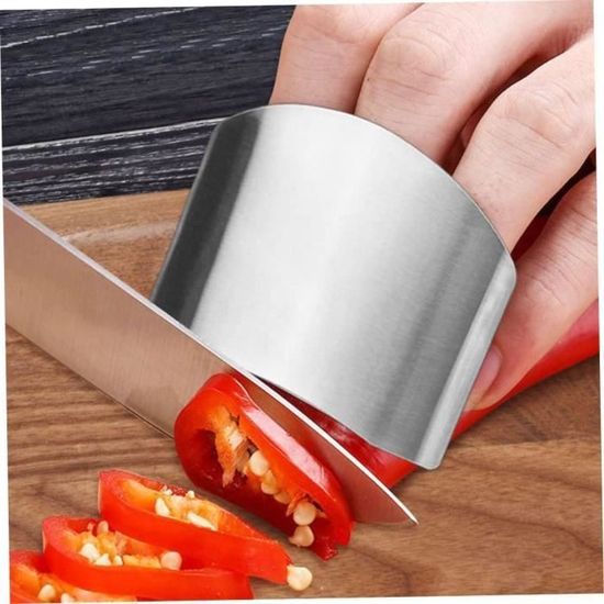 Lot De 3 Protège-doigts En Acier Inoxydable - Pour Couper Légumes, Fruits Sans Risque De Coupure