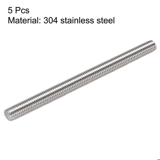 Lot De 5 Tiges Filetées M10 X 40mm En Acier Inoxydable 304 - Filetage M10-1,5 - Neuf Marque Uxcell