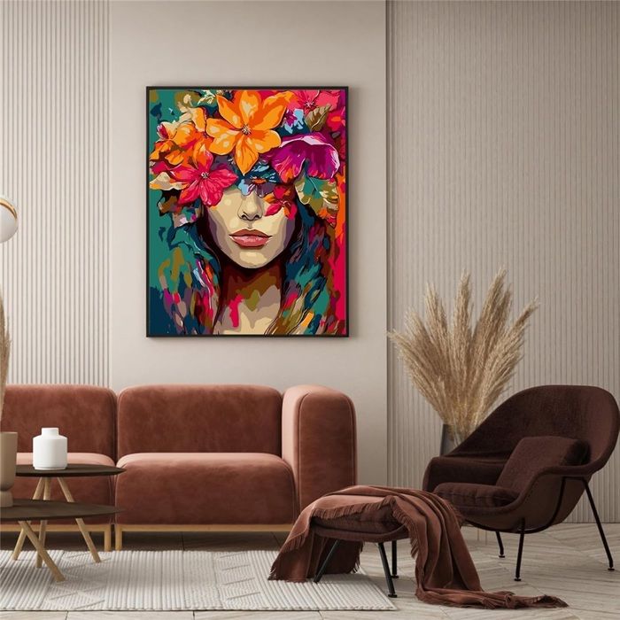 Shixpiov Peinture Par Numéros Adulte – Toile 40x50 Cm, 3 Pinceaux, Peintures Acryliques, Sans Cadre, Cadeau DIY Déco Murale