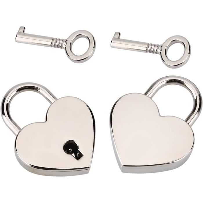 Lot De 2 Mini Cadenas Pour Valise Ou Journal – Serrure En Métal (alliage De Zinc), Design Compact