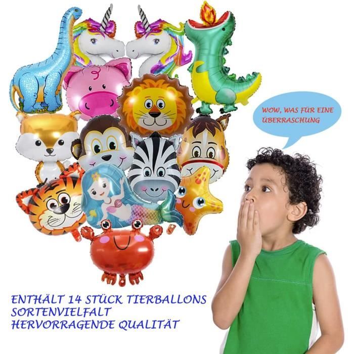 Ballon Animaux Jungle, 8 Pcs Animal Feuille D'Ballons Aluminium, Helium  Ballons Animaux De La Jungle, Decoration Anniversair[J9309]