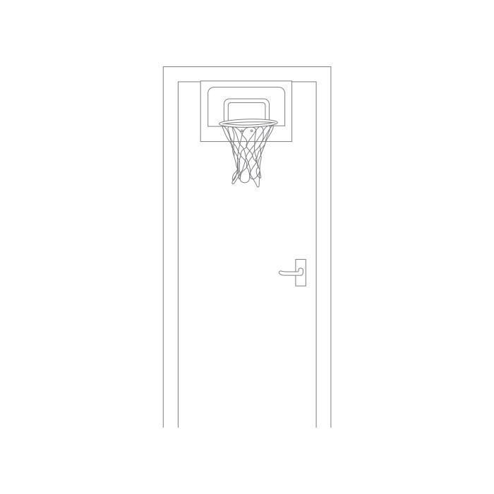 Panier De Basket Pure2Improve Fun Classic – 46x30 Cm, Arceau 23 Cm – Montage Porte Ou Mur – Mini Ballon Inclus