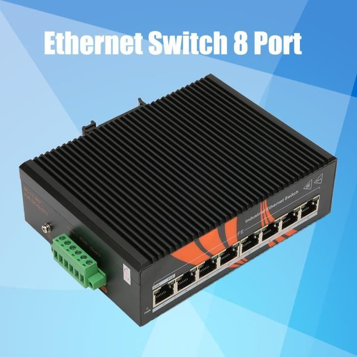 LAN Commutateur Ethernet 8 Ports Commutateurs Ethernet Industriels