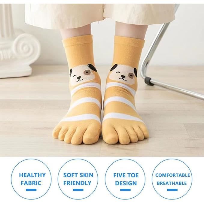 Chaussette Doigts Femme Coton Chaussettes Orteils S par s de