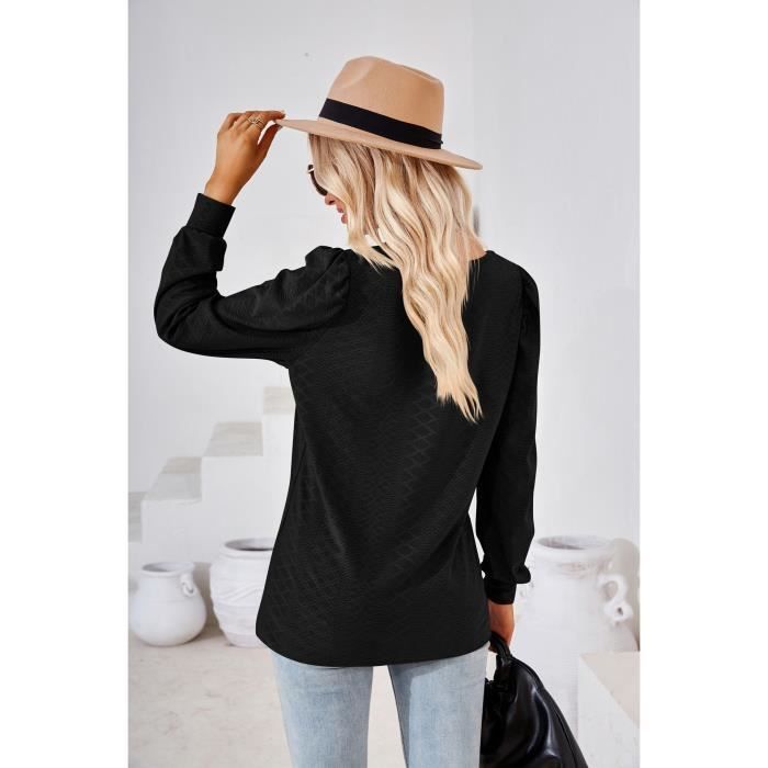 Pull col carré store femme