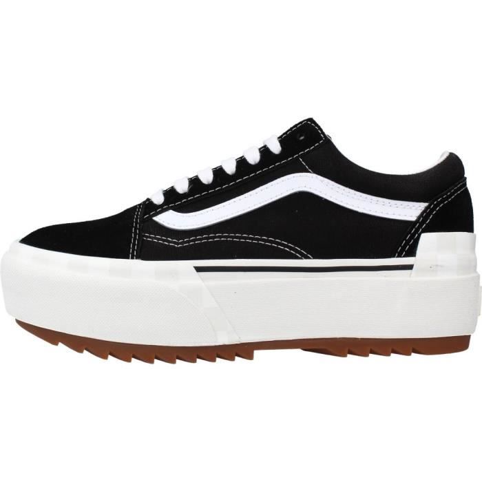 Baskets Femme VANS Old Skool Stacked Noir Plateau Lacets