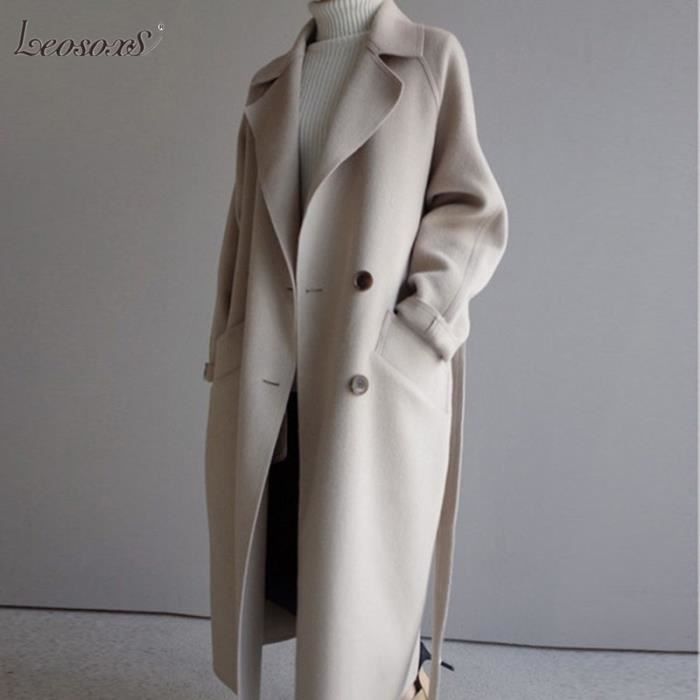 Manteau femme beige et noir shop