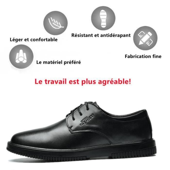 Chaussure de Cuisine Impermeable Homme Antidérapant Legere Confortable Noir  Noir - Cdiscount Prêt-à-Porter