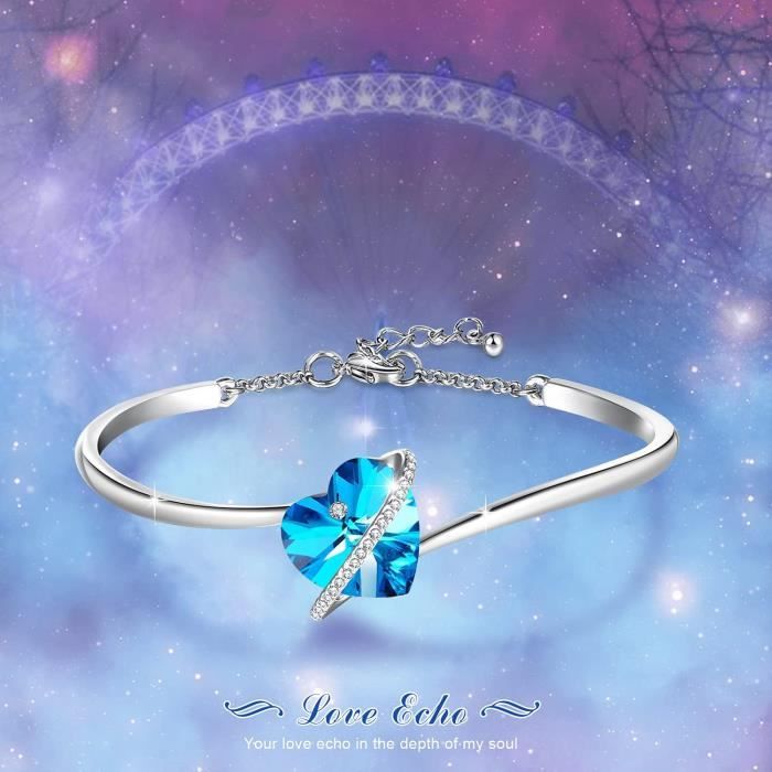 GEORGE SMITH Bracelet Femme Argent Plaque Reglable Bracelet Bijoux C ur pour Femme avec Cristal Rose Ideal Bijoux Cadeau Fem502 Achat Vente maillon de bracelet BRACELET GOURMETTE JONC
