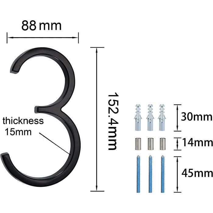 Numéros De Maison Flottants De 15,5 Cm-6In De Hauteur - Numéros De ...