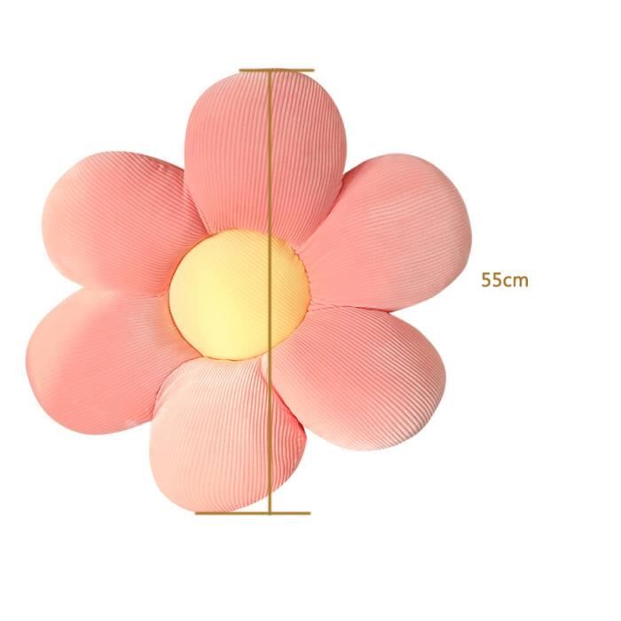 Coussin De Sol En Forme De Soleil Fleur - 58 Cm - Peluche Douce Pour Décoration Et Enfants