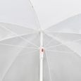 vidaXL Lit de jardin avec parasol Marron Résine tressée 40734-2