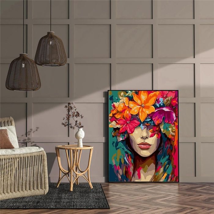 Shixpiov Peinture Par Numéros Adulte – Toile 40x50 Cm, 3 Pinceaux, Peintures Acryliques, Sans Cadre, Cadeau DIY Déco Murale