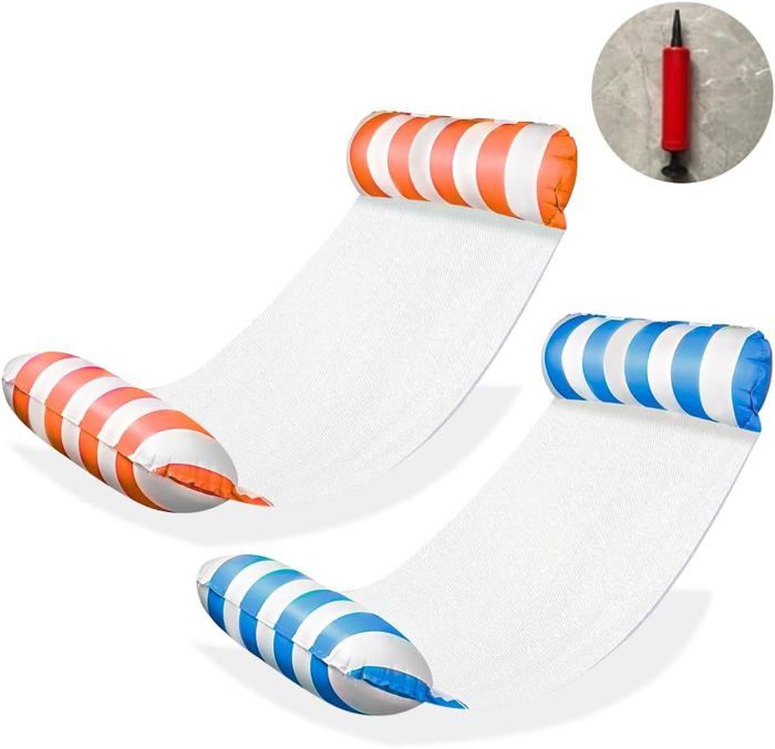 Hamac Gonflable Piscine Audasi 4 En 1 - Pour Adultes Et Enfants, Charge 150kg | PVC, Inclut Pompe à Air