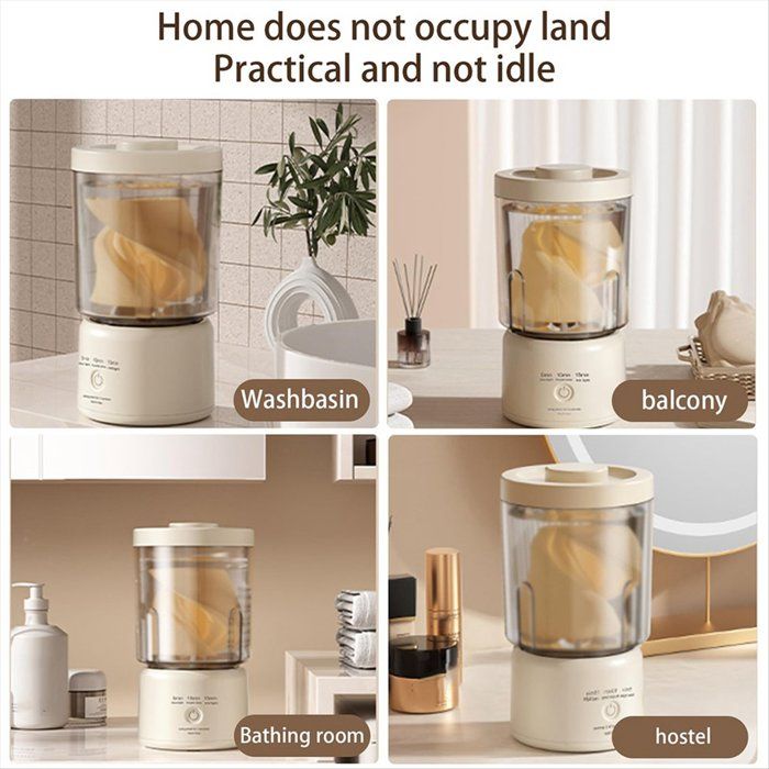 Acheter Mini Machine à Laver, Nettoyage Rapide, Culottes De Sous-vêtements, Chaussettes, Seau à Linge Portable Intelligent Et Efficace