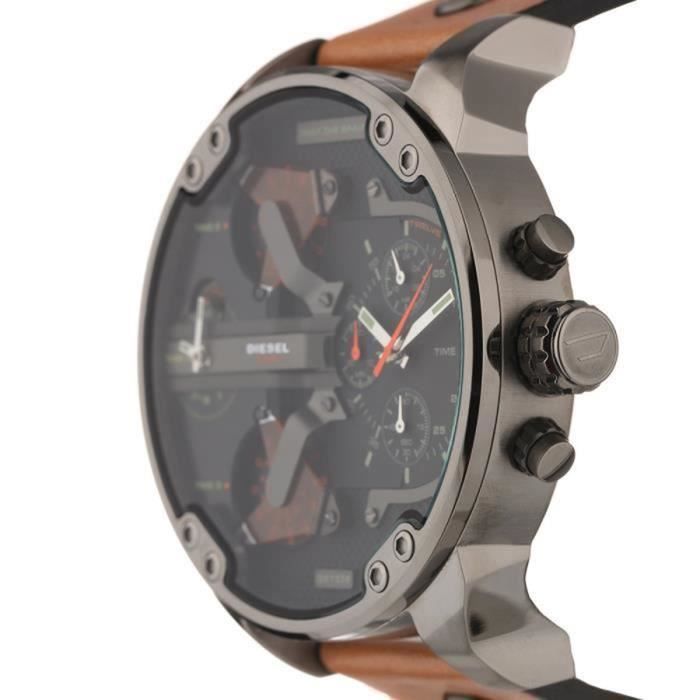 DIESEL Montre Chronographe Quartz DZ7332 Bracelet Cuir Homme
