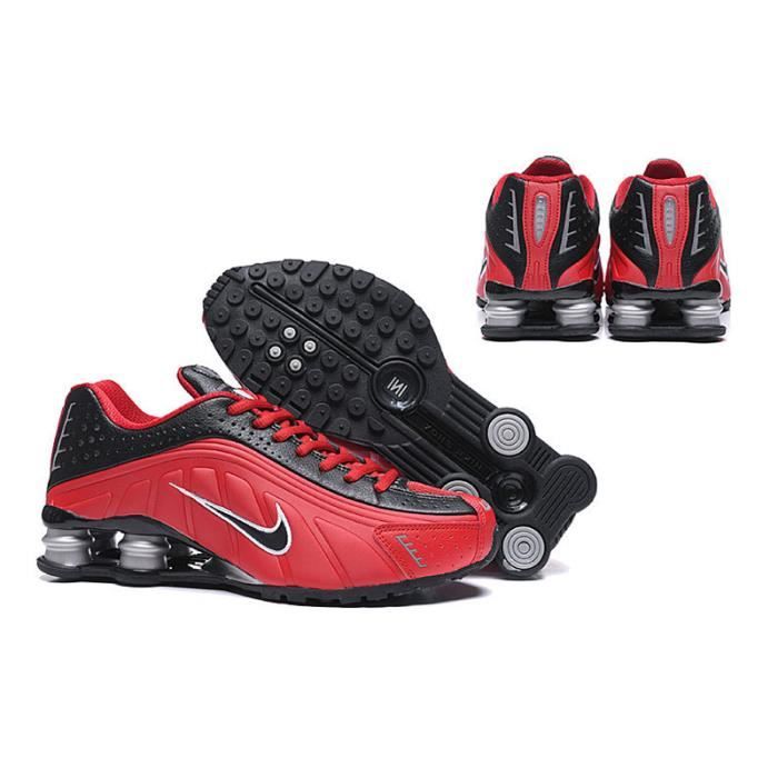 Basket NIKE SHOX R4 AUTREMENT Noir rouge Lacets