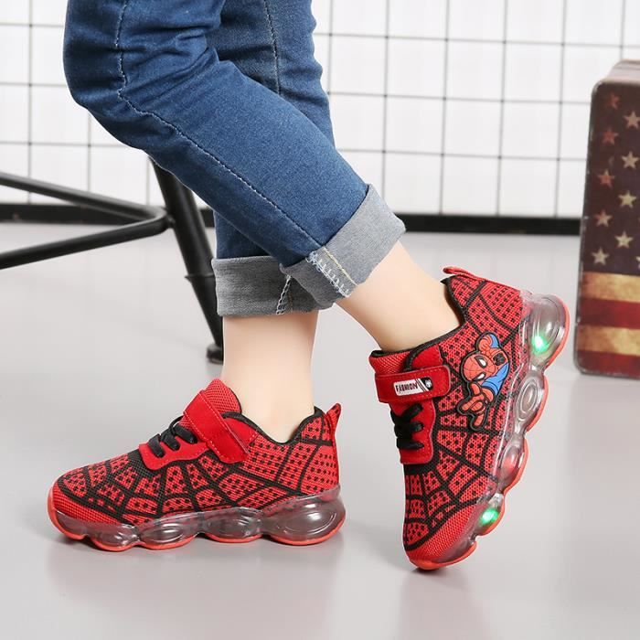 Chaussure Basket Lumineuse Enfant Design LED chaussures de
