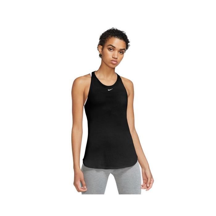 T Shirt Nike Wmns Pro Aeroadapt Top Noir Femme Adulte Running Fitness Manches courtes Noir Cdiscount Sport
