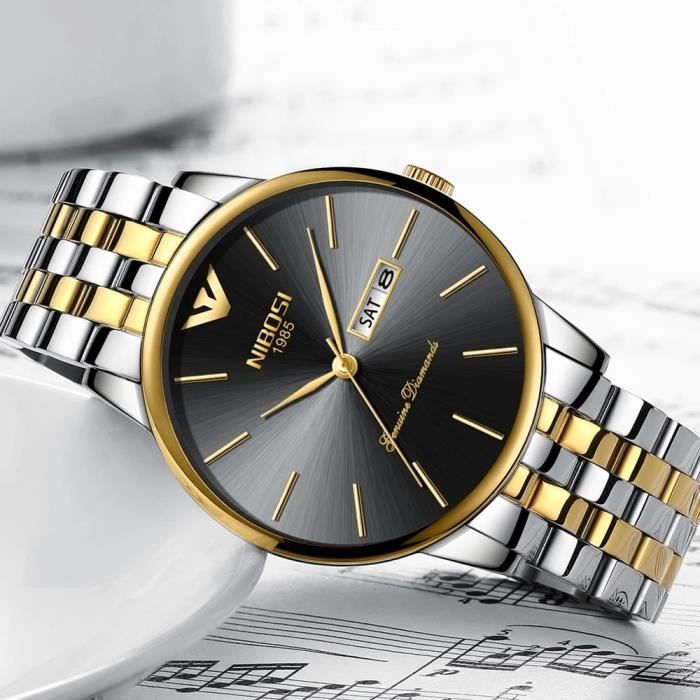 Acier Montre Inox Homme Montre Homme De Marque De Luxe Bracelet