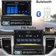 Autoradio Bluetooth 1 Din Autoradio Carplay 7 Pouces Poste Radio Voiture Main Libre Car Audio Écran Tactile Retractable BT-USB[191]-3