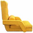 Chaise pliable de sol Jaune moutarde Tissu - Luxueux - Fonction de lit - Adulte-3