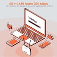 TENDA Routeur 4g 1200Mbps, port carte sim, Ports Ethernet, Cat6 300Mbps, routeur AC1200 configuration facile. 4G09-3