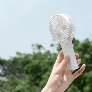 Ventilateur Portable Léger - Fonctionne Avec 2 Piles AA, Silencieux, Parfait Pour Bureau, Plage, Voyage (blanc)